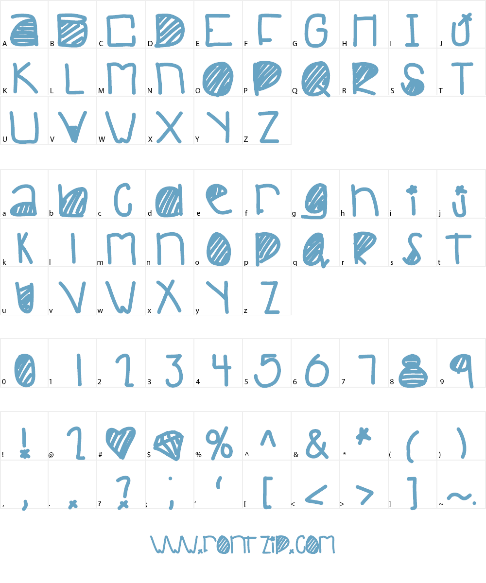CruelSummer Font Character